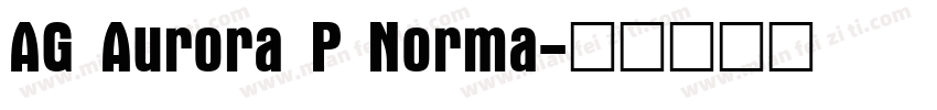 AG Aurora P Norma字体转换